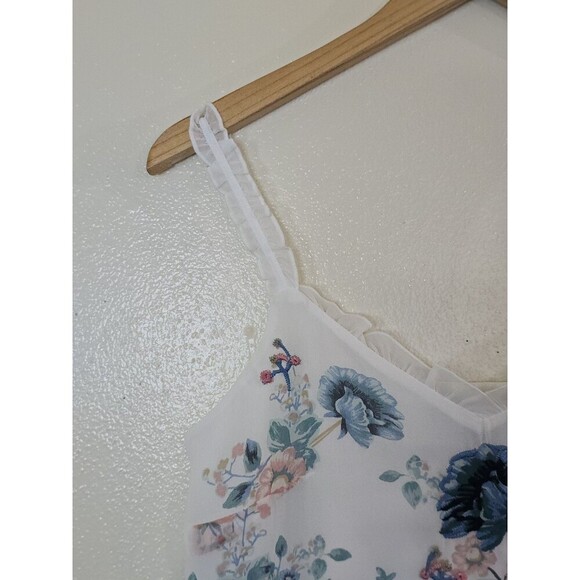 WHITE HOUSE BLACK MARKET Embroidered Ruffled Cami Tank Top Womens Size XS - Picture 5 of 10